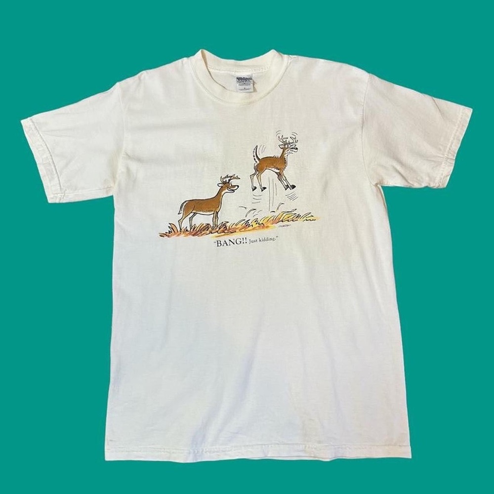 Vintage 90s Funny Nature Animal Deer Hunting shirt